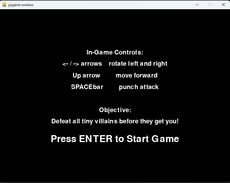 Game controls and objective
